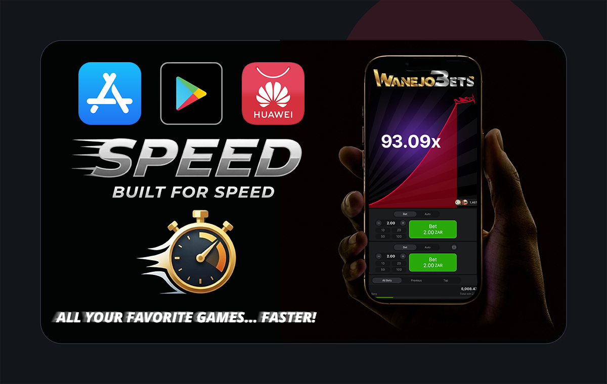 Wanejo Bets speed showcase with app-store availability and mobile gameplay